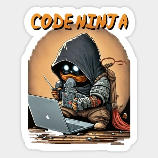 Code Ninja Cartoon Sticker